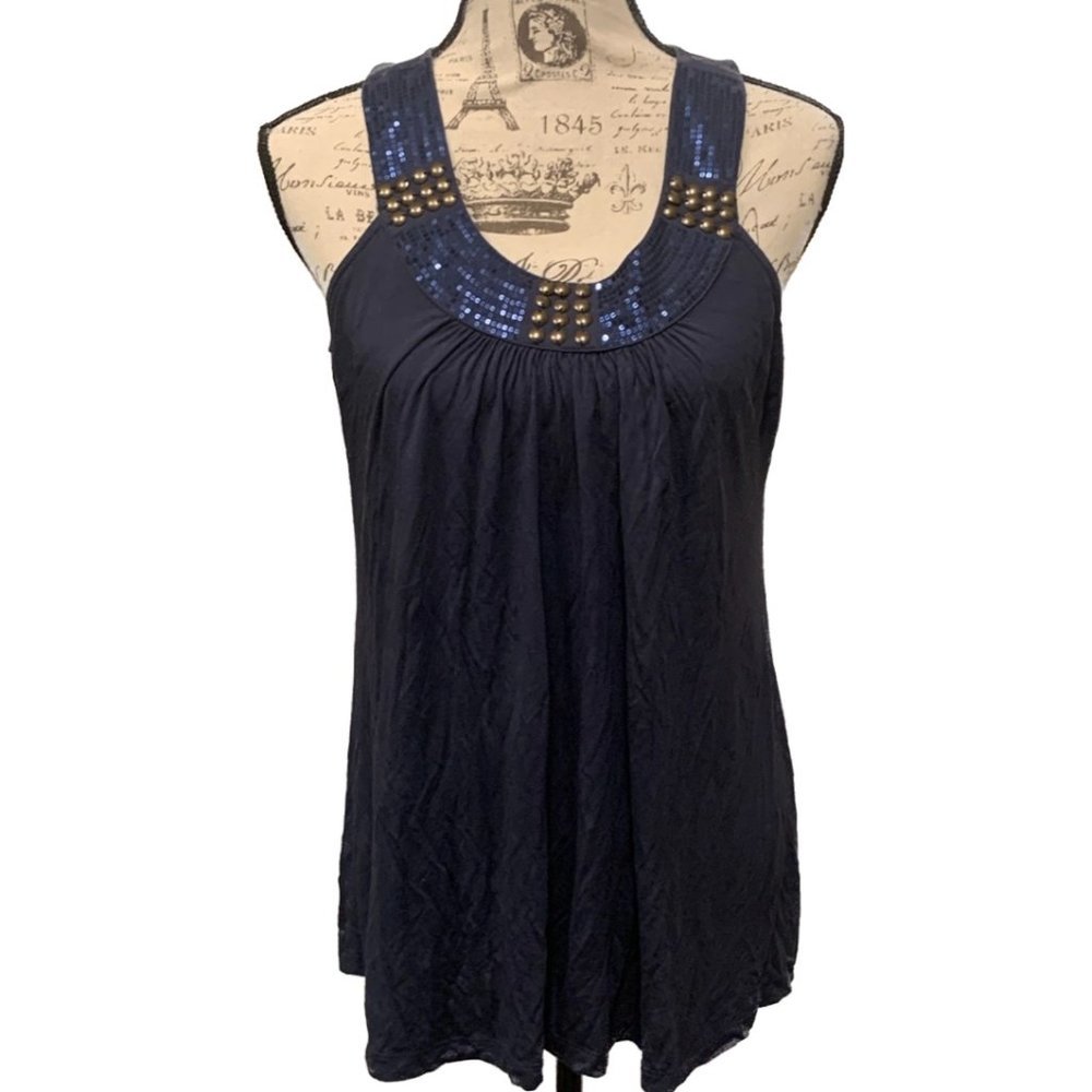 Willi Wear Size Small Blue Halter with Sequins